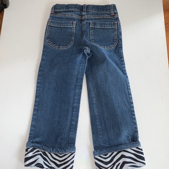 Gymboree Wild One Cuffed Zebra Jeans. - Picture 6 of 7